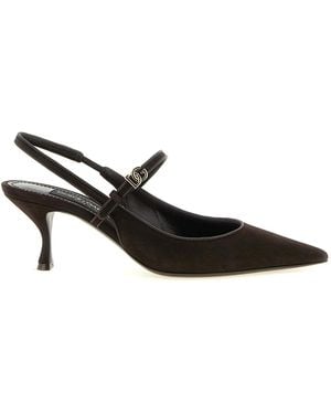Dolce & Gabbana Suede Slingbacks - Black