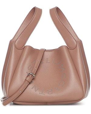 Stella McCartney Crossbody Bag With Double Top Handle And Logo - Pink