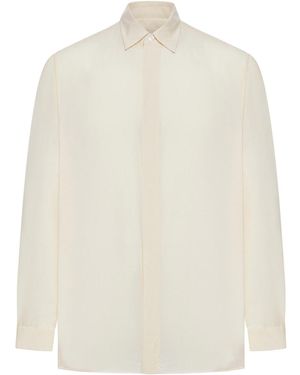 Lardini Linen And Natural Fibre Shirt - White