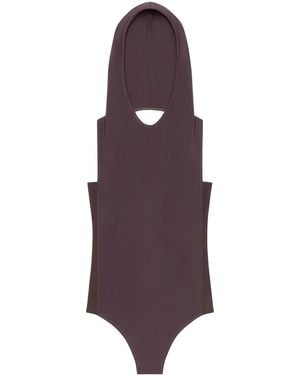 Courreges Hooded Bodysuit - Purple