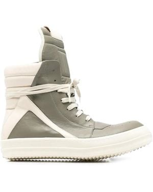 Rick Owens Geobasket Leather Trainers - White
