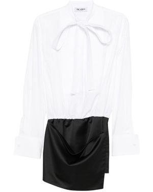 The Attico And Combination Short Dress - White