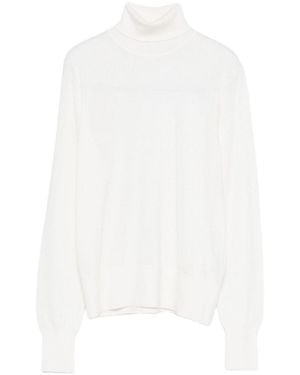 forte_forte Wool Turtle-Neck Sweater - White