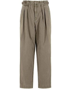Isabel Marant Neriah Cotton And Linen Pants - Gray
