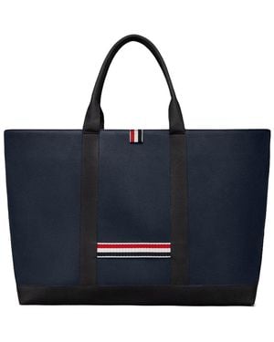 Thom Browne Tool Medium Leather Tote - Blue
