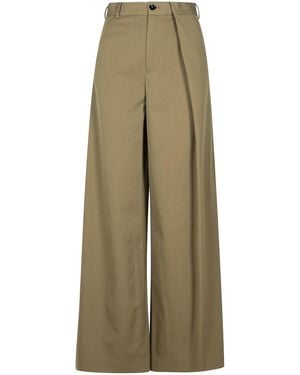 MM6 by Maison Margiela Polyester Blend Trousers - Natural