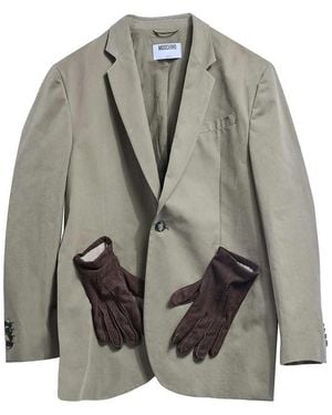 Moschino Jacket Gloves - Gray