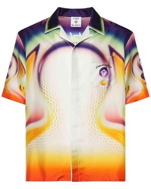CASABLANCA Multicolour Silk Shirt - Blue