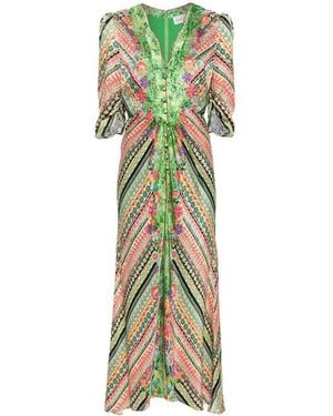 Saloni Mitsu-B Dress - Green