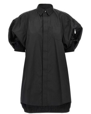 Sacai Chemisier Dress in Black | Lyst