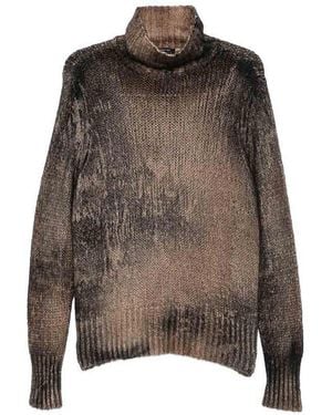 Avant Toi Cahsmere Turtle-Neck Jumper - Brown