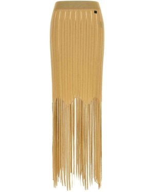 Balmain Fringed Skirt - Metallic