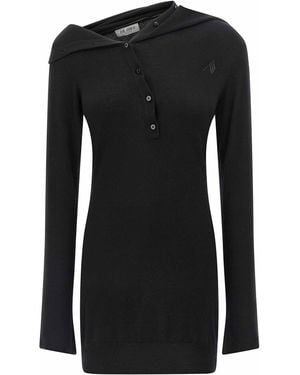 The Attico Cashmere Wool Dress - Black