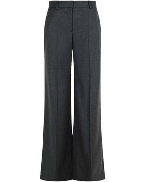 Stella McCartney High-Waisted Wide-Leg Wool Trousers With Tailored Design - Blue