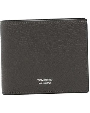 Tom Ford Portafoglio Bifold Classico Linea T - Grigio