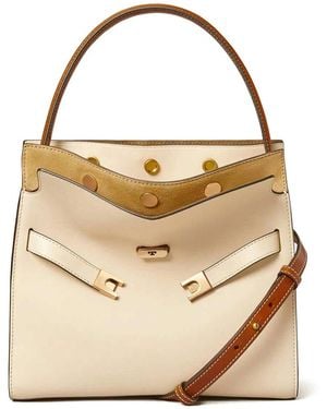 Tory Burch Lee Radziwill Small Double Bag - Natural