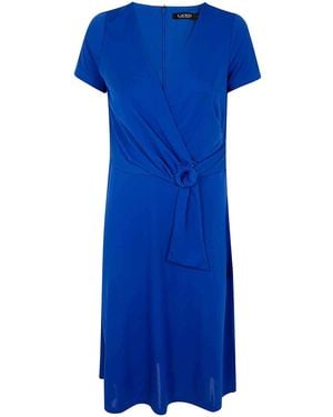 Ralph Lauren Karlee Short Sleeve Day Dress - Blue