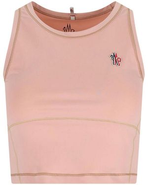 Moncler Tank Top Logo - Pink