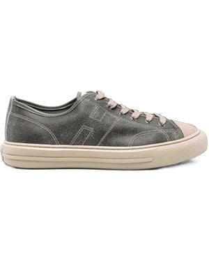 Hogan Paneled Low-Top Sneakers - Gray