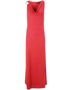 Ralph Lauren "Elkanah" Sleeveless Gown Dress - Red
