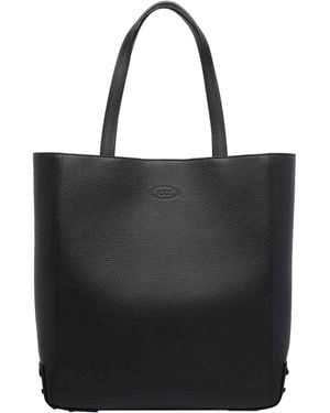 Tod's Medium Tote Shopping Bag - Black