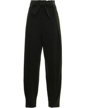 RED Valentino Viscose And Wool Blend Gabardine Trousers - Black
