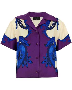 Etro Paisley Maxi Shirt - Blue