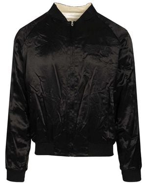 DIESEL Reversible Satin Bomber Jacket - Black