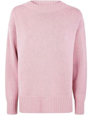 Drumohr Long Sleeve Crew Neck Aweater - Pink