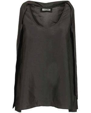 DURAZZI MILANO Sleeveless Silk Top - Black