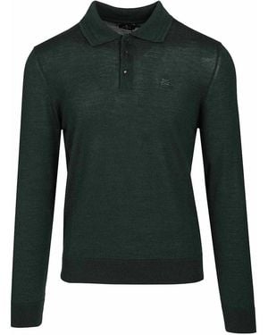 Etro Wool And Silk Polo Shirt - Green