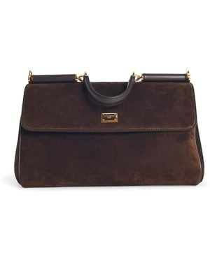 Dolce & Gabbana Sicily Ebony Leather Bag - Brown