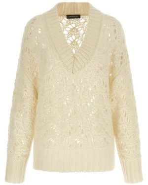 Fabiana Filippi Platinum Mohair Jumper - Natural