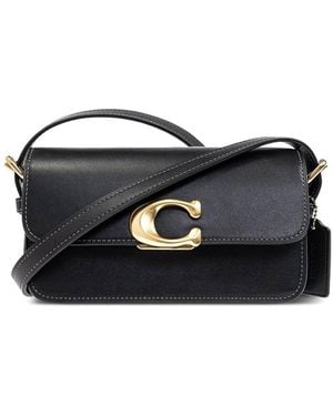 COACH Zoe Leather Shoulder Bag - Black