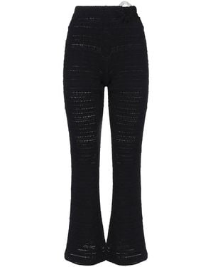 Alberto Audenino Flared Trousers With Ring - Black
