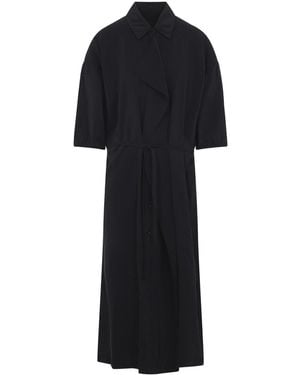 Lemaire Asymmetrical Midi Dress - Black