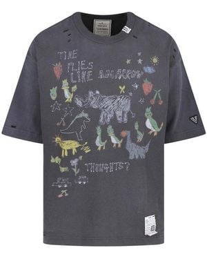 Maison Mihara Yasuhiro Kids Doodle T-Shirt - Grey