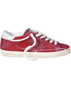 Golden Goose Super Star Suede Trainers - Red