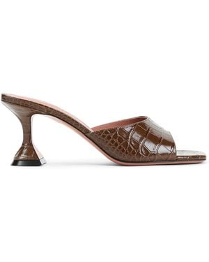 AMINA MUADDI Lupita 70 Slipper Mules - Brown