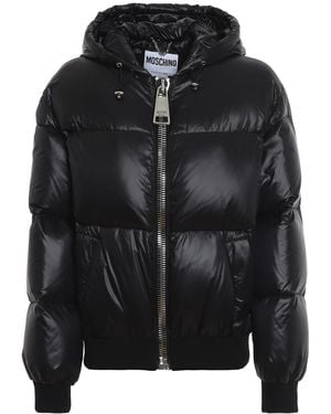 Moschino Hooded Puffer Jacket - Black