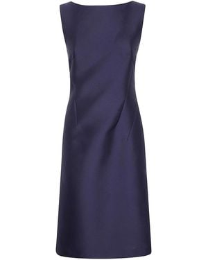 Alberta Ferretti Mikado Midi Dress - Blue
