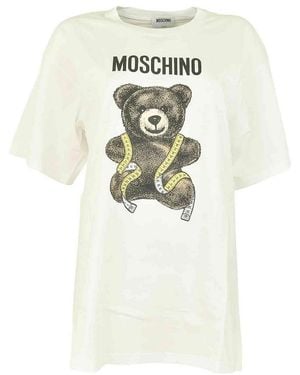 Moschino Oversized Teddy-Print T-Shirt - White