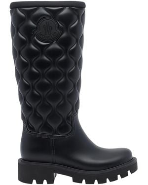 Moncler Kickstream High Rain Boots - Black