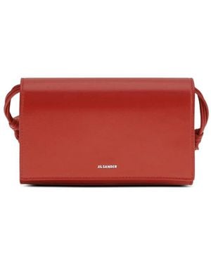 Jil Sander Tangle Crossbody Wallet - Red