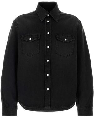Givenchy Flap-Pocket Denim Shirt - Black