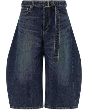 Sacai Bemuda Curved Leg - Blue