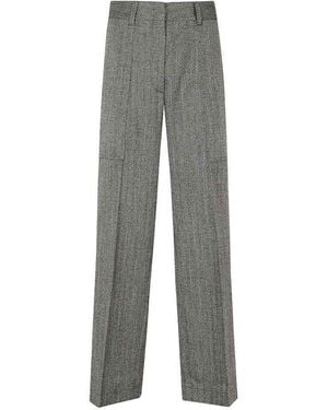 forte_forte Elegant Straight-Leg Trousers - Grey