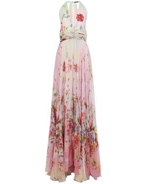 Roberto Cavalli Miami Flowers Long Dress - Pink
