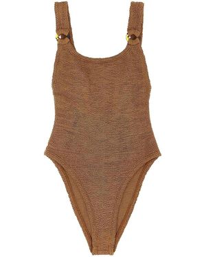 Hunza G 'Domino' One-Piece Swimsuit - Brown
