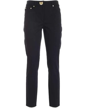 Moschino Teddy Logo Detail Trousers - Blue